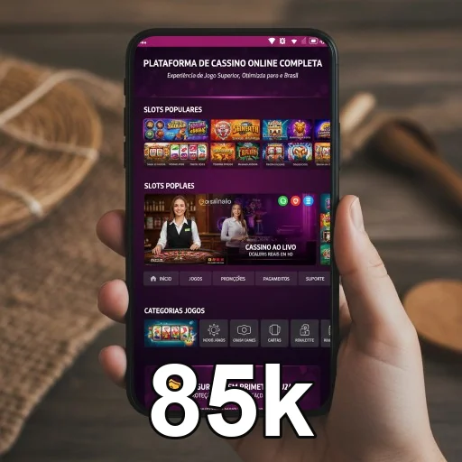 Ilustração de Explore a plataforma de jogos 85k com total segurança