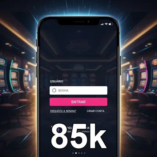 Ilustração de Explore a plataforma de jogos 85k com total segurança